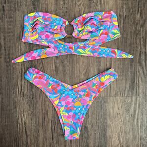Kulani Kinis Rio Rainbow Bikini Set Size Small